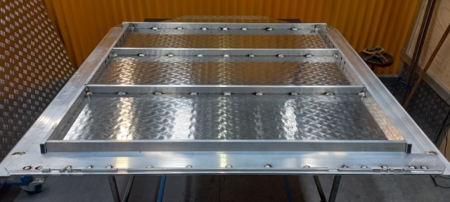 <p>All welds complete</p><blockquote><p>Front of RHS welded. All corners welded. Hinge extrusion welded and spot welds complete</p></blockquote><p></p>