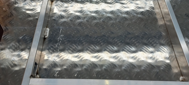 <p>Sand any defects from underside of lid using P60 sandpaper. [Scratches, weld splatter]</p>