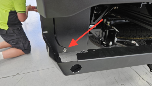 <p>Remove any fastener connected to toolbox water tank or infill panel</p>