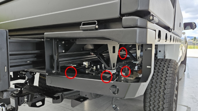 <p>Remove taillight assembly by removing 4 x M6 nylocks</p>