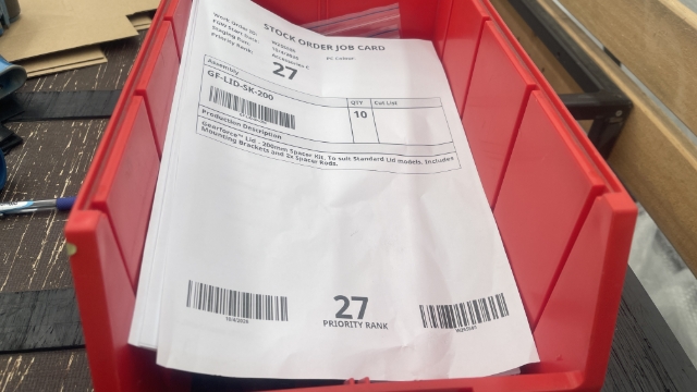 <p>Grab red bin out of NON PC trolley. </p>