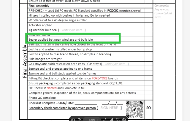 <p>Complete Quality Checks </p>