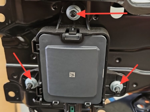 <p>Use a 10mm socket to remove all three radar housing fasteners </p>
