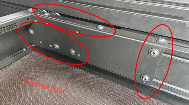 <p>To replace the locking rods, undo the M8 bolts covering the latching mechanism.</p>