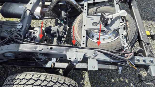 <p>Cable tie along the factory harness near the points that secure to the chassis so the wire is well supported. </p>