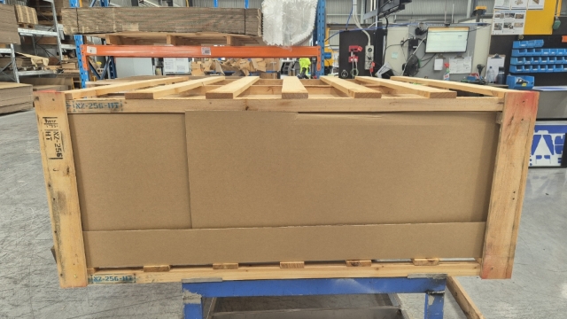 <p>Attach corner bracing to each corner of the pallet as shown making sure the are flush and do not hang over the top or bottom.</p>