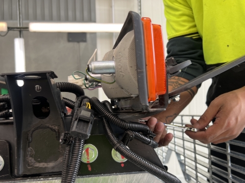 <p>Unplug and remove both taillights using a 12mm spanner.</p>