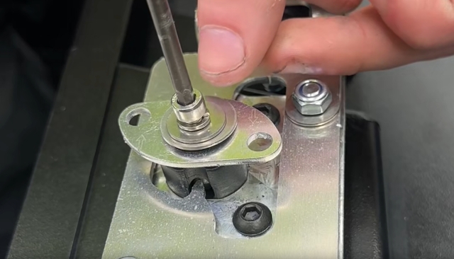 <p>Remove the locking rods from the back of the lock. Take care not to loose any fasteners as these will be needed later.</p>