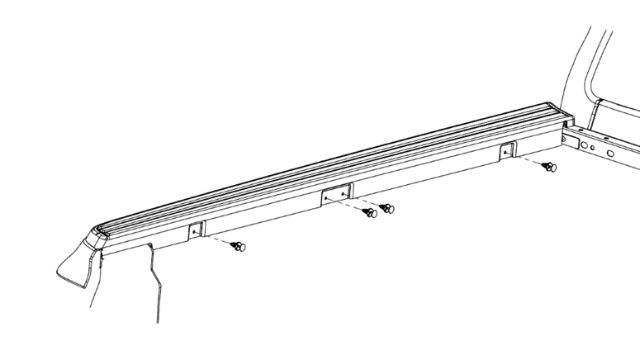 <p>Remove the clips along the side of the plastic caps.</p><p>Repeat for both sides.</p>