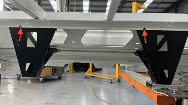 <p>Line up the slots in the 2nd & 3rd chassis mounts with the slots in the body.</p><p></p><blockquote><p><strong>IF there are no slots, measure vehicle mounting points - use mount 1 to locate mounts 2 & 3 / 4 .</strong></p></blockquote><p></p>