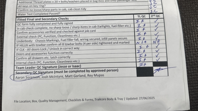 <p>Secondary inspection is done rework (if any) complete</p>