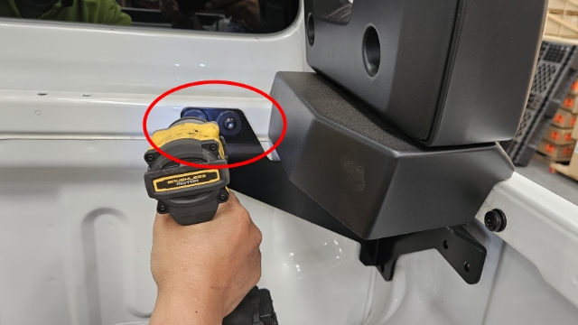 <p>Remove front two fasteners </p>