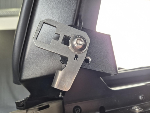 <p>Drill a 6mm hole as marked.</p>
