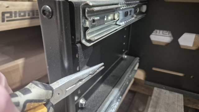 <p>Using pliers, tweak the tab up or down as required.</p><p>Check and adjust further as required.</p>