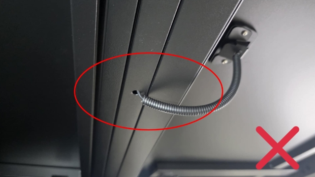 <p>Ensure any cable penetrations have protection / sleeving / split tube</p><p><em>Rear camera shown </em></p>