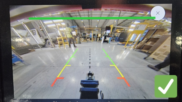 <p>Camera realignment complete and acceptable </p>