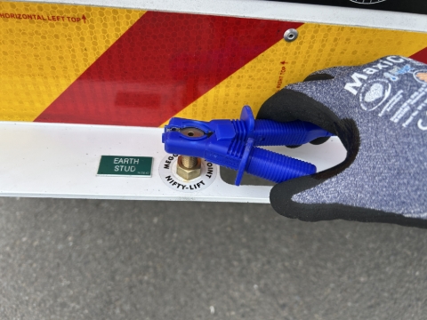 <p>Before commencing IR testing, connect the insulation resistance tester to the Earth Stud of the EWP</p>