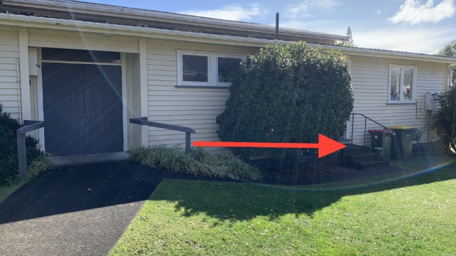 <p>Walk to the right to locate the entrance door to unlock</p>