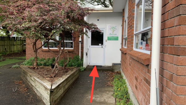 <p>Ahead of you is the entrance to Awhi (child minding) </p>