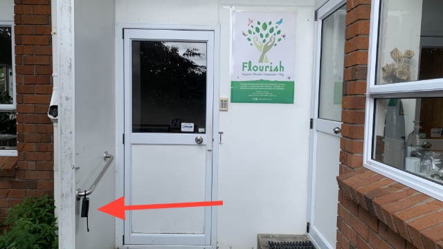 <p>Locate the lockbox to the left of the entrance to Awhi</p>