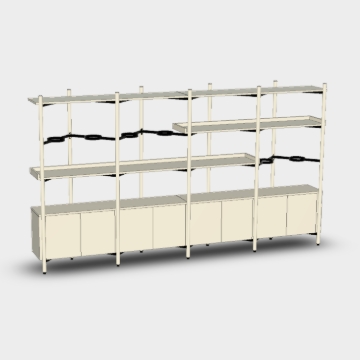 <p>Install shelving as per layout</p><ul><li><p>Keep overhangs in line with cabinets and shelving out each end.</p></li><li><p>Fix in place using clips and screws supplied </p></li></ul><p></p>