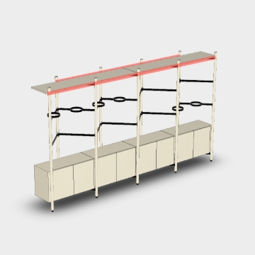 <p>Fit top shelf, using clips and screws supplied, ensure over hangs at each end are equal out either end</p><p></p><ul><li><p>When done correctly this will prevent the unit from twisting - also keeping legs plumb and aligned </p></li></ul><p></p>