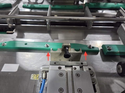 <p><strong>16 & 29</strong></p><p></p><p><strong>Are on Opposite sides</strong></p><p></p><p><strong>First pressing station.</strong></p><p></p><p></p><p>Maintenance is required to remove quick release brackets, by undoing 4 x bolts using an allen key</p>