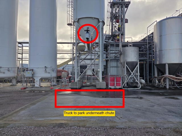 <p>Truck driver to drive onto to ABC loading bay and park with trailer underneath the spent grain chute</p><p></p><blockquote style="background-color: var(--k-quote-bg-error);"><p>No Smoking within the brewery area</p></blockquote><p></p><p></p>