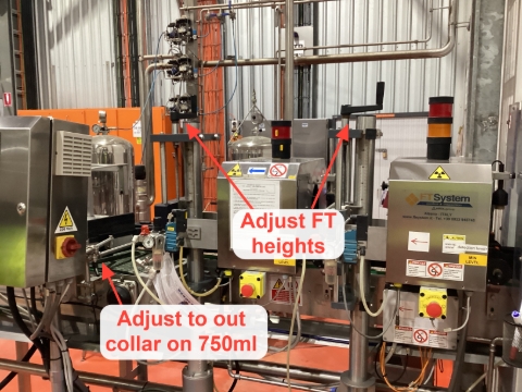 <h5>Filler Rejection Area</h5><p>Adjust height of FT units to required parameter. Check Parameter sheet for correct position.</p>