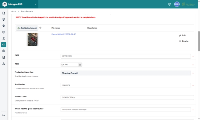 <p>The report will show the details such as line occurred on, dates, any photos added etc.</p><p>Individual reports can also be printed to share easily.</p>