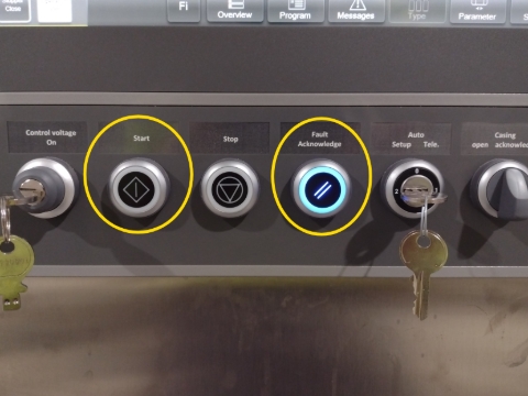 <ol><li><p>Close all doors and reset machine with <strong><em>Fault Acknowledge</em></strong> button</p></li><li><p>Restart filler, it will re-synchronise once started</p></li><li><p>Watch for any abnormalities in function and restart production</p></li><li><p>If fault persists on a certain motor further investigation is required</p></li></ol><p><a target="_blank" rel="noopener noreferrer nofollow" href="https://intranet/index.php?option=com_phocadownload&view=category&download=21875:abc-peg-003-resetting-servo-faults-l9-filler&id=2591:engineering&Itemid=220">Associated PPM - ABC-PEG-003</a></p><p></p>