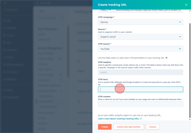 Click "UTM term".