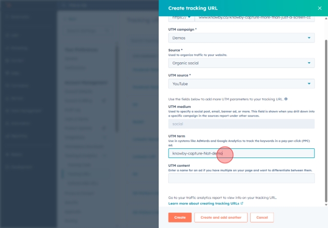 Click "UTM term".