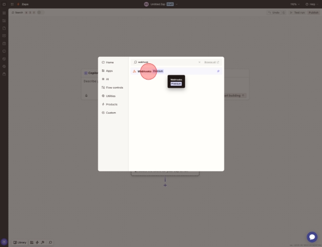 Click "Webhooks".