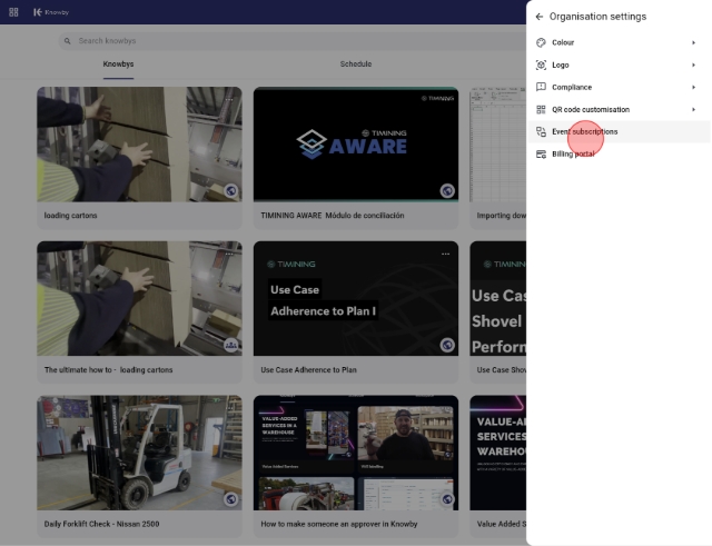 <p>Click "Event subscriptions".</p>