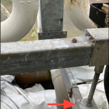 <p>Install pre-fabricated bracing to carry the lowered rear gutter support rail at the correct height in the location where the two heights change.</p>