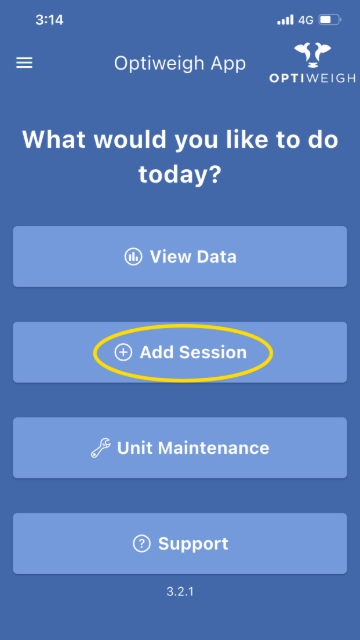 <p>Through the Home Page click “Add Session” <br></p>