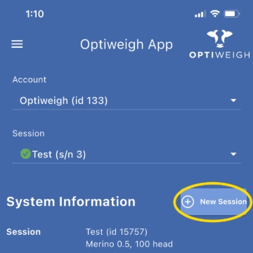 <p>OR through the “View Data” page, click “New Session”<br></p>