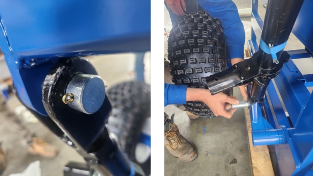 <p>Attach the top links to the unit and wheel axles. Ensure the nut on top link is closest to the unit. <br></p>