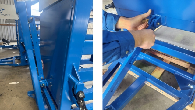 <p><span>Lock the bracing bar from the drawbar into the front of the Optiweigh unit using the clevis pin.</span><br><br></p>