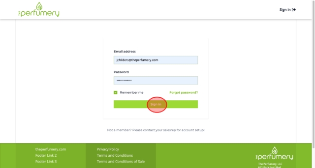 Click "Sign in".