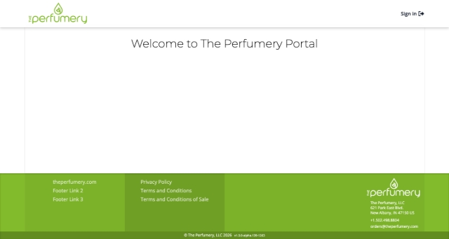 Navigate to: <a href="https://portal.theperfumery.com/" target="_blank" rel="noopener noreferrer">The Perfumery Portal - Dashboard</a>