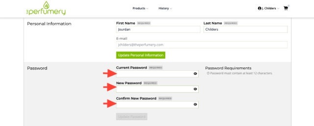 <p>Here, you can make updates to your personal information as well as update your password.</p>