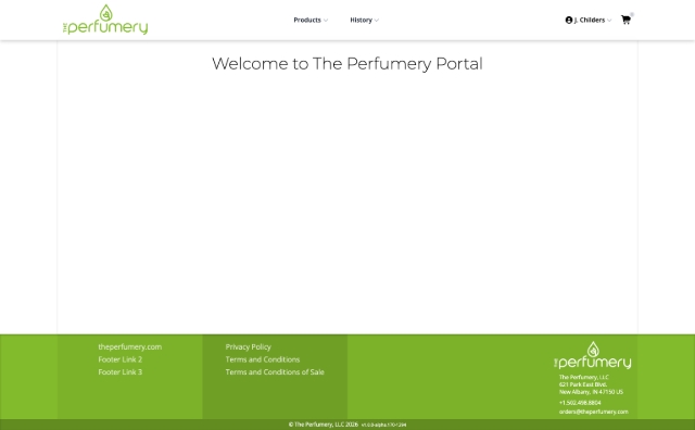 Navigate to: <a href="https://portal.theperfumery.com/" target="_blank" rel="noopener noreferrer">The Perfumery Portal - Dashboard</a>