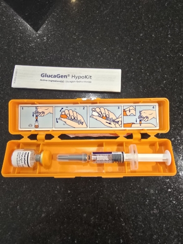 <p>Follow the instructions in the case itself.</p><p><br></p><p>1- Take the cover off the needle and off the Small jar</p><p>2- Put needle into the top of the jar</p><p>3- Inject All liquid into the jar</p><p>4- Shake it up</p><p>5- Draw it back into the injection syringe</p><p>6- Take out needle</p><p>7- Give injection straight into the thigh</p><p><br></p><p>Injection is big but be aware they cannot feel anything at this point. Go into fatty part of thigh anywhere</p>