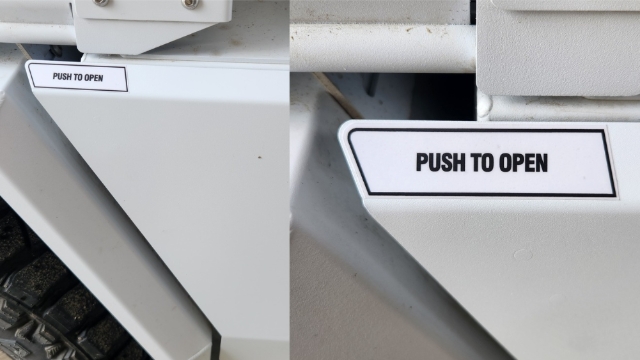 <p>Next, you need to place stickers on your charging and fuel filler doors.</p><p><br></p><p>Wipe the surface with iso to make sure the door is clean. </p><p><br></p><p>Place the 'push to open' sticker on the PHEV charger door in the shown location. </p>