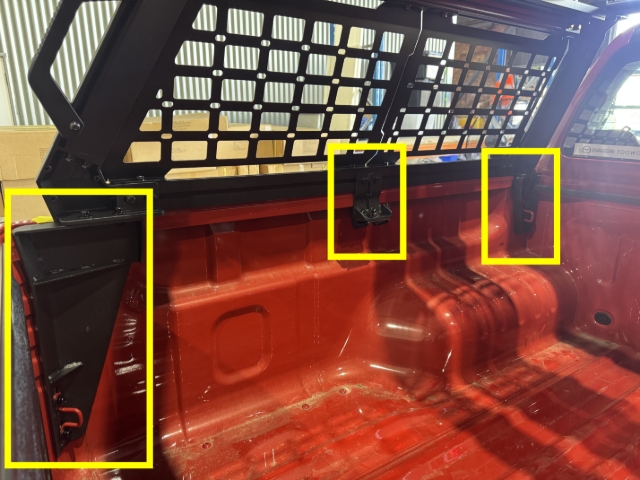 <p>With the tub rack correclty aligned</p><p>Tighten all bolts fixing the tub rack brackets to the tub rack (13mm socket/spanner), then the bolts fixing the brackets to the tub (12mm Socket/Spanner). </p>