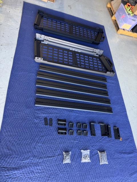 <p>Unwrap and lay out all provided components.</p>