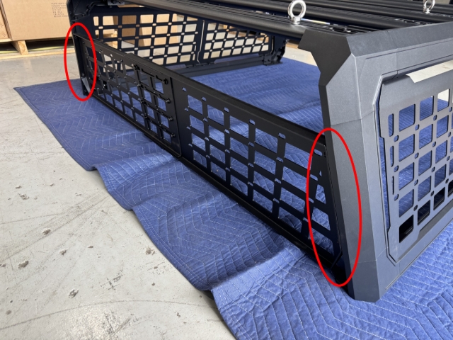 <p>With the side bolts tightned at the desired height - Keep the middle bolts loosened until it is fit to the vehicle - This will allow for any adjustment to the tub. </p>