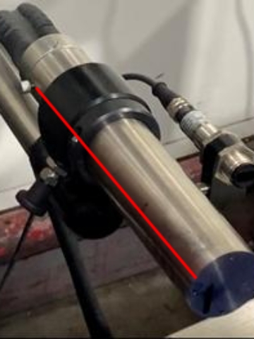 <p>NOTE: Ensure the screw on the printer
nozzle is parallel to the line, if it is on an
angle the printing will be done on an angle.</p>